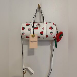 Juicy Couture White Bag with Strawberry Design NWT